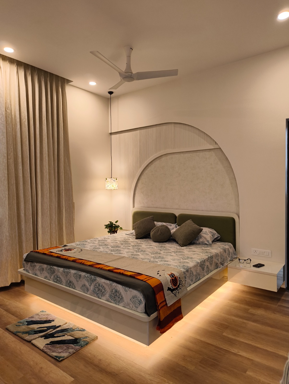 Completed Japandi Fusion master bedroom at Trifecta Verde En Resplandor